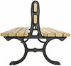 Casa Padrino Parkbank Naturfarben / Schwarz 180 cm - Doppelseitige Gartenbank Bild 2