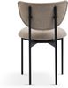 Stuhl 54x47x76 cm, beige Stoff, schwarzer Metalllrahmen, armlehnenlos, 2er-Set Bild 5