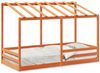 vidaXL Kinderbett mit Dach Wachsbraun 90x200 cm Massivholz Kiefer 847002 Bild 2