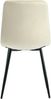 Samt Polsterstuhl 4er-Set mit Rückenlehne, Fischgräten-Design & Metallbeinen, moderner Esszimmerstuhl,Beige Bild 3