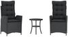 vidaXL 3-tlg. Bistro-Set mit Kissen Schwarz Poly Rattan 365273 Bild 2