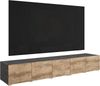 OTTO home Lowboard Denver 250 cm für bis zu 98-Zoll TVs - Weltmeisterschaft im XXL Format, Wahlweise mit oder ohne offenes Fach in der Mitte Bild 2