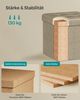 Songmics Sitzhocker mit Stauraum, faltbarer Hocker, Leinenimitat / MDF kamelbraun, 30 x 30 x 30 cm Bild 4