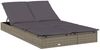 vidaXL 2-Personen-Sonnenliege mit Dach Grau 211x112x140 Poly Rattan 319655 Bild 5