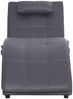 vidaXL Massage Chaiselongue mit Kissen Grau Kunstleder 281348 Bild 5