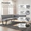 Jiexi Eckbank Ecksofa mit ausziehbarem Esstisch und Bank 180/228cm dickes Sitzkissen Bild 2