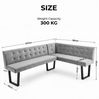 Jiexi Eckbank Ecksofa mit ausziehbarem Esstisch und Bank 180/228cm dickes Sitzkissen Bild 4