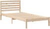 vidaXL Bettrahmen mit Kopfteil Braun 90 x 210 cm Massives Kiefernholz 872305 Bild 4