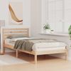 vidaXL Bettrahmen mit Kopfteil Braun 90 x 210 cm Massives Kiefernholz 872305 Bild 3