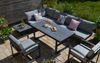 Ecklounge Santorini XL + großer 160x80 cm Tisch höhenverstellbar + 2 Lounge Sessel Bild 3