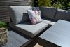 Ecklounge Santorini XL + großer 160x80 cm Tisch höhenverstellbar + 2 Lounge Sessel Bild 2