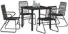 vidaXL Garten Essgruppe 5 pcs Schwarz Pulverbeschichteter Stahl 3379171 Bild 3