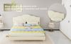 Modern minimalist soft bed, comfortable and soft headboard, 160*200CM, beige, multifunctional bedroom furniture, low box bed frame does not include gas rod, does not include mattress. Bild 5