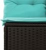 vidaXL 6-teiliges Gartensofa-Set mit Kissen, schwarzes Polyrattan 3220176 Bild 3