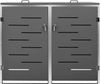 vidaXL Mülltonnenbox für 2 Tonnen 138x77,5x112,5 cm Edelstahl 149555 Bild 3