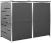 vidaXL Mülltonnenbox für 2 Tonnen 138x77,5x112,5 cm Edelstahl 149555 Bild 4