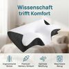 AKKEE Nackenstützkissen Orthopädisches Kissen Kopfkissen Nackenschmerzen aus Memory Foam, Ergonomisches Bild 2