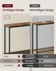VASAGLE Konsolentisch, schmaler Beistelltisch, einfache Montage, Flur, 1 Gitterablage, 20 x 80 x 81,2 cm, braun-schwarz Bild 3