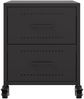 vidaXL Nachttische 2 Stk. Schwarz 36x39x43,5 cm Stahl 846627 Bild 5