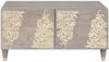 vidaXL Couchtisch Grau 80 x 50 x 40 cm Massivholz Mango 4018777 Bild 3