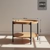 CLP Couchtisch Corbitan rund aus Holz 2 Ebenen Metallgestell schwarz,natura Ø 50 cm Bild 2