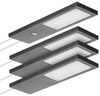 SO-TECH® LED Unterbauleuchte LED Möbelleuchte GIULIA II, stufenlos dimmbar, LED fest integriert, Warmweiß, 2700K, 4er SET mit / ohne Sensor inkl. 33W Trafo schwarz Bild 4