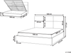 Bett mit Stauraum LAGORD Stoff Cremeweiß 180 x 200 cm Bild 2