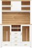 Flieks Küchenbuffet mit LED-Beleuchtung, Glaseinlegeböden, Glastüren und Schubladen (1-St, B120/T40/H188 cm) Hochschrank Küchenschrank Geschirrschrank mit Arbeitsplatte Holzoptik Bild 4