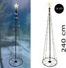 240 cm LED Lichterbaum mit Stern 8 Funktionen Dekobaum Leuchtbaum Outdoor Indoor Bild 2