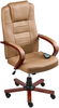 Massagestuhl DIAMOND mit Heizung Echtleder Hellbraun Bild 4