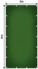 Jago® Abdeckplane mit 18 Ösen, wasserdicht und reißfest, PVC, Grün, 3x6 m, 650 g/m² Bild 2