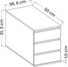 AX LIVING Schubkasteneinsatz Storicos Kommode weiß 38,6 x 51,3 x 50 cm Bild 5
