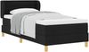 vidaXL Boxspringbett mit Matratze Schwarz 80 x 200 cm Stoff 3340117 Bild 2