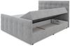 Boxspringbett Schlafzimmerbett KOSMOS 200x200 cm Stoff Monolith Hellgrau Bild 2