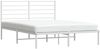 vidaXL Bettgestell mit Kopfteil Metall Weiß 140x190 cm 352368 Bild 5