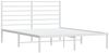 vidaXL Bettgestell mit Kopfteil Metall Weiß 140x190 cm 352368 Bild 3