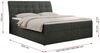 Mks Möbel 'Diegos' Boxspringbett mit Multipocket-Matratze und Topper, 180x200 cm, Dunkelgrau, Stoff, Hart (H4) Bild 5