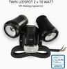 LED Außenwandleuchte mit Bewegungsmelder Schwarz Breite 17cm Strahler 10W IP54 Bild 2