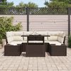 vidaXL Garten-Sofa-Set mit Kissen 7 pcs Braun und Creme 3357851 Bild 3