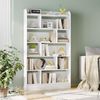 Bücherregal, Bücherschrank, mit 6 Fächern, Aufbewahrungsregal, Standregal, für Wohnzimmer, Büro, Schlafzimmer, 24 x 100 x 170 cm, Weiß Bild 3
