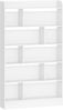Bücherregal, Bücherschrank, mit 6 Fächern, Aufbewahrungsregal, Standregal, für Wohnzimmer, Büro, Schlafzimmer, 24 x 100 x 170 cm, Weiß Bild 2