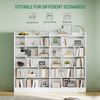 Bücherregal, Bücherschrank, mit 6 Fächern, Aufbewahrungsregal, Standregal, für Wohnzimmer, Büro, Schlafzimmer, 24 x 100 x 170 cm, Weiß Bild 5