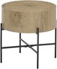 Beistelltisch >MANACOR< in Eiche Dekor, Holzwerkstoff/ Metall - 45x45cm (HxD) Bild 1