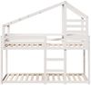 vidaXL Etagenbett mit Dach Weiß 90x200 cm Massivholz Kiefer 3281971 Bild 4