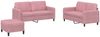 vidaXL 3-tlg. Sofagarnitur Rosa Samt 3201987 Bild 2
