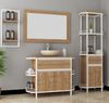Waschbeckenunterschrank Magnia Teak Massivholz - Breite vom Unterschrank: 80 cm Bild 3
