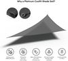 nesling Coolfit Sonnensegel (Dreieck 90° 4,0m x 4,0m x 5,7m, Anthrazit) Sonnenschutz, Wasser und Wind durchlässig, UV-beständig Bild 5