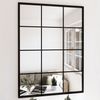Wandspiegel, Badspiegel 2 Stk. Schwarz 80x60 cm Metall de6847 Bild 2