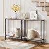 HOOBRO Schmaler Konsolentisch mit Ablage 75x22x75 cm Beistelltisch Bild 2