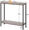 HOOBRO Schmaler Konsolentisch mit Ablage 75x22x75 cm Beistelltisch Bild 3